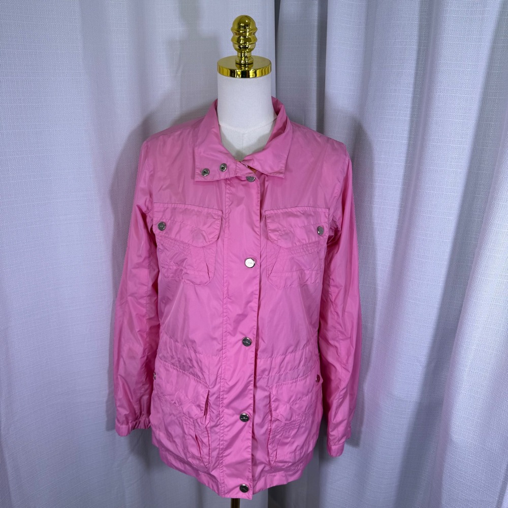 Lauren Ralph Lauren Active Field Jacket Women Medium Pink Utility Mesh Lined